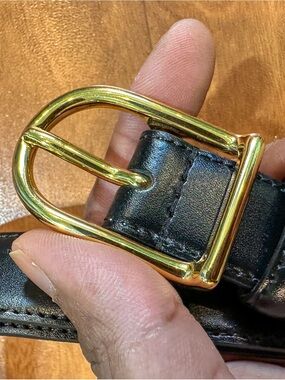 SuitSupply Black Leather Belt 38